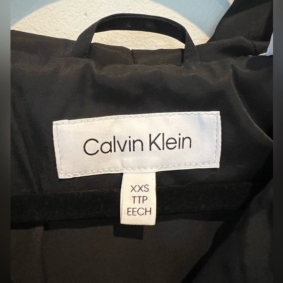 Calvin Klein new black hooded trench coat xxs - Picture 6 of 12